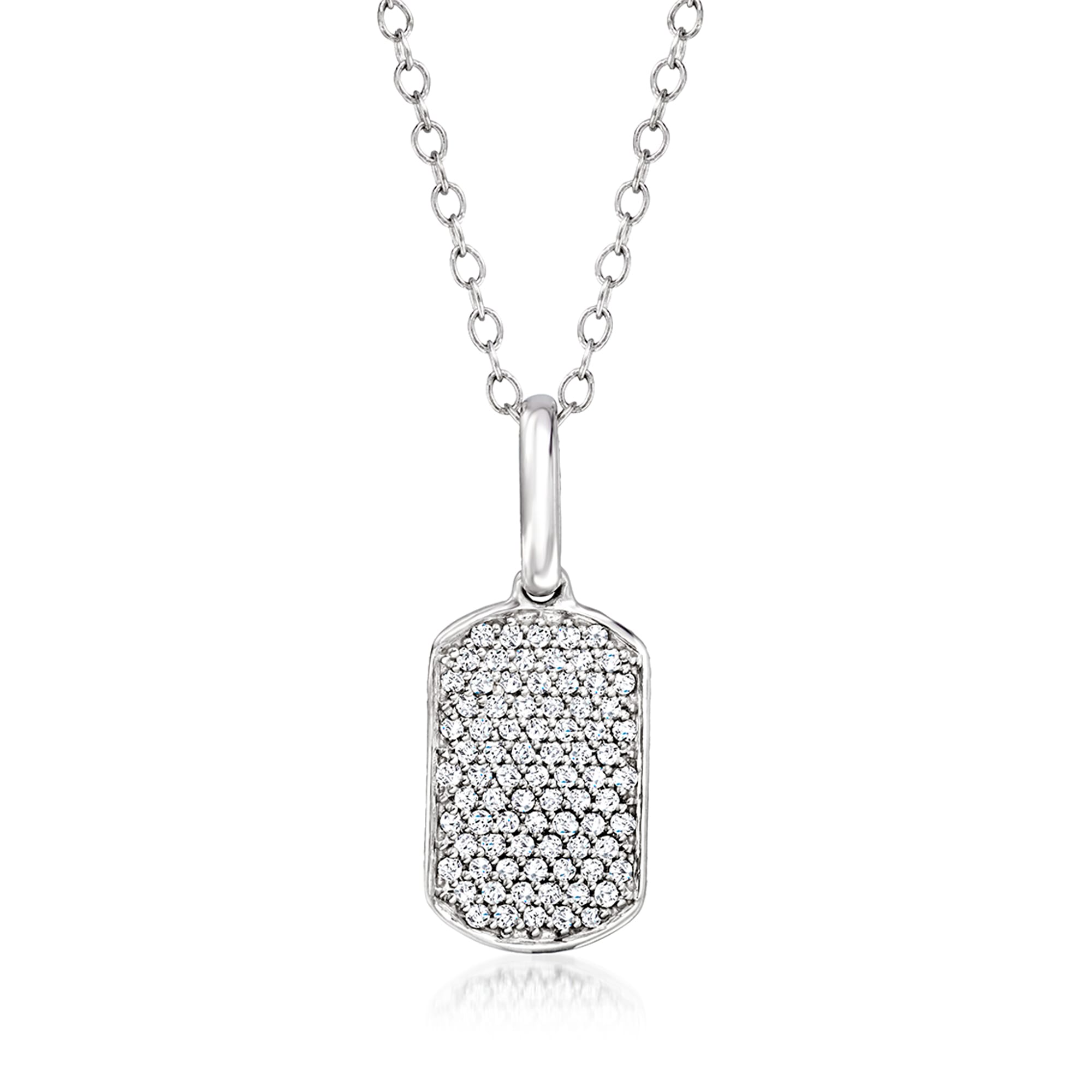 Diamond Tag Necklace. 16