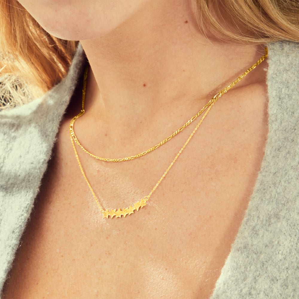 1.9mm 14kt Yellow Gold Figaro-Link Necklace