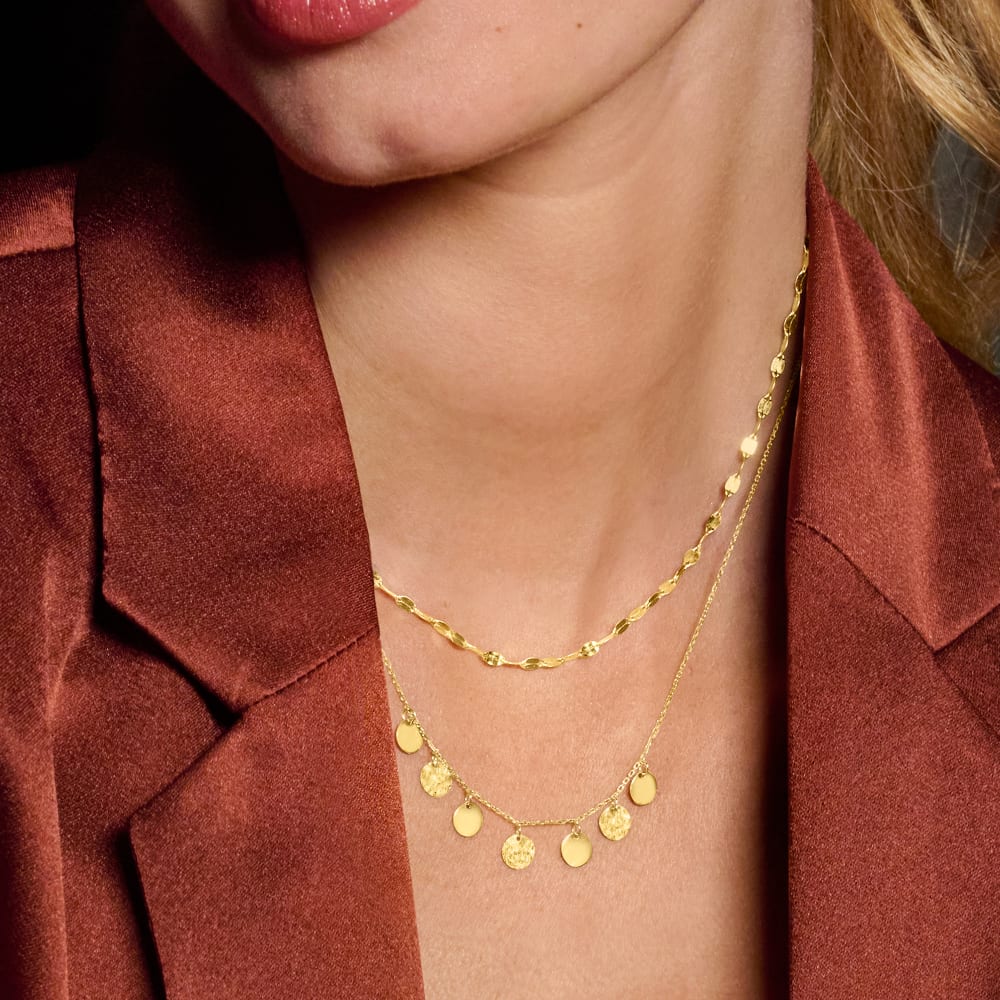 Italian 14kt Yellow Gold Lumachina-Chain Necklace