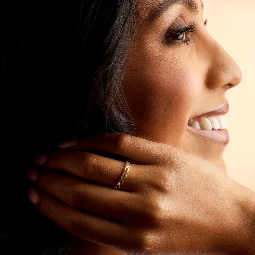 14kt Yellow Gold Cut-Out Heart Ring