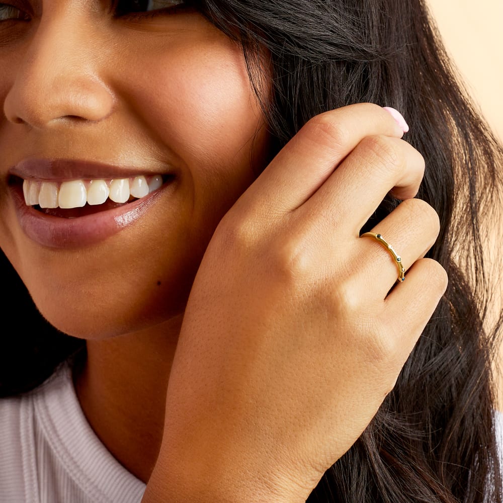 Sapphire- and Diamond-Accented Ring in 14kt Yellow Gold