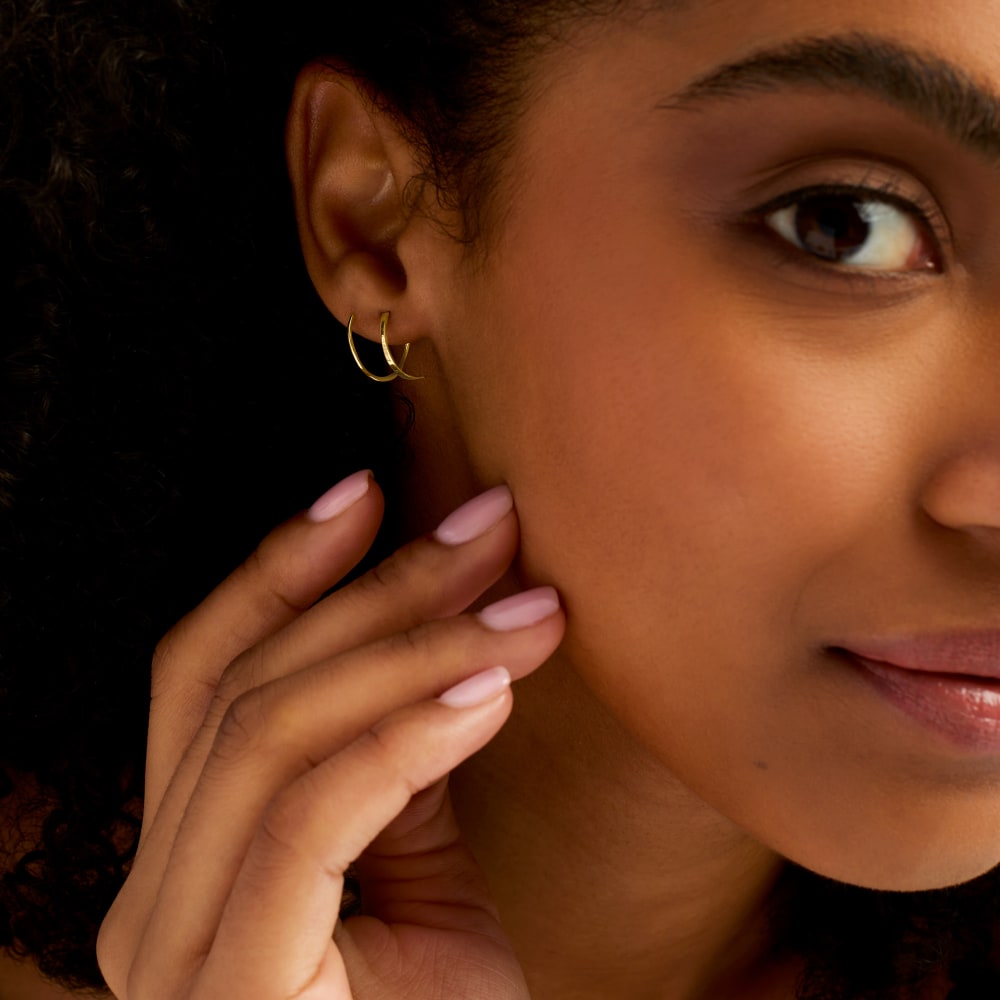 14kt Yellow Gold Endless Teardrop Wire Drop Earrings