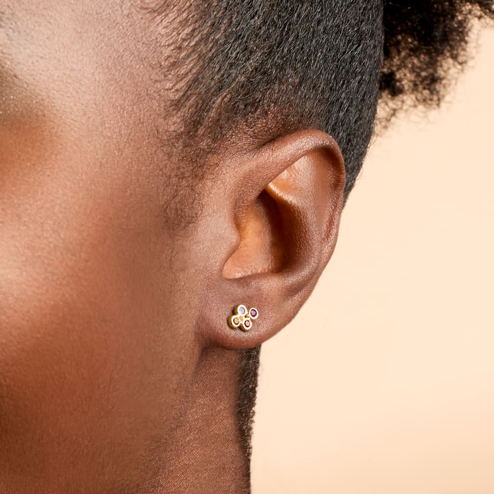 .31 ct. t.w. Multi-Gemstone Earrings in 14kt Yellow Gold