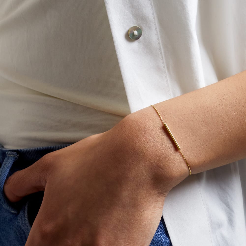 14kt Yellow Gold Bar Bracelet