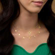 Italian 14kt Yellow Gold Multi-Star Charm Necklace