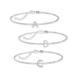 Diamond-Accented Initial Bracelet in Sterling Silver