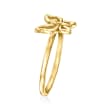 14kt Yellow Gold Butterfly Ring