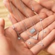 .25 ct. t.w. Diamond Cluster Necklace in Sterling Silver