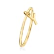 14kt Yellow Gold &quot;Y&quot; Initial Charm Ring
