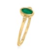 .50 Carat Emerald Ring in 14kt Yellow Gold