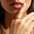 Black Diamond-Accented Twisted Stackable Ring in Sterling Silver