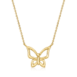 14kt Yellow Gold Butterfly Necklace