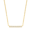 .10 ct. t.w. Diamond Bar Necklace in 14kt Yellow Gold