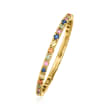 .38 ct. t.w. Multicolored Sapphire Eternity Band in 14kt Yellow Gold