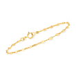 Italian 2.1mm 14kt Yellow Gold Lumachina-Chain Bracelet