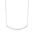 .20 ct. t.w. Diamond Curved Bar Necklace in Sterling Silver