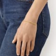 14kt Yellow Gold Rolo and Paper Clip Link Heart Bracelet