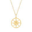 Italian 14kt Yellow Gold North Star Necklace