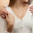 Italian 14kt Yellow Gold Sun and Moon Openwork Disc Necklace
