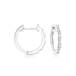 .10 ct. t.w. Diamond Hoop Earrings in Sterling Silver