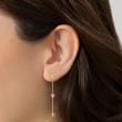 .17 ct. t.w. Diamond Station Linear Drop Earrings in 14kt Yellow Gold