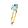.40 ct. t.w. London and Sky Blue Topaz Ring in 14kt Yellow Gold