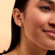 14kt Yellow Gold Disc Stud Earrings