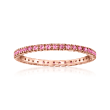 .30 ct. t.w. Pink Sapphire Eternity Band in 14kt Rose Gold
