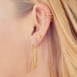 14kt Yellow Gold Endless Rope-Chain Drop Earrings