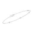 .10 ct. t.w. Bezel-Set Diamond Bracelet in Sterling Silver