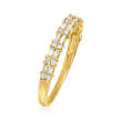 .30 ct. t.w. Baguette and Round Diamond Ring in 14kt Yellow Gold