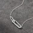 .10 ct. t.w. Diamond Paper Clip Link Necklace in Sterling Silver