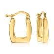 Italian 14kt Yellow Gold Square Hoop Earrings