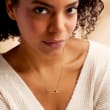 Italian 14kt Yellow Gold Safety Pin Necklace
