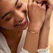 3mm 14kt Yellow Gold Herringbone Bracelet