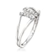 .10 ct. t.w. Diamond Open-Space Ring in Sterling Silver