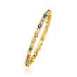 .38 ct. t.w. Multicolored Sapphire Eternity Band in 14kt Yellow Gold