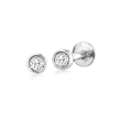.10 ct. t.w. Bezel-Set Diamond Flat-Back Stud Earrings in Sterling Silver