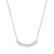 .25 ct. t.w. Diamond Curved Bar Necklace in Sterling Silver