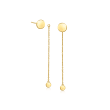 14kt Yellow Gold Removable Cable-Chain Drop Earrings
