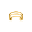 14kt Yellow Gold Three-Row Adjustable Toe Ring