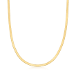 3mm 14kt Yellow Gold Herringbone Necklace