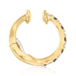 Sapphire and Diamond-Accented Single Ear Cuff in 14kt Yellow Gold
