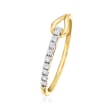 .10 ct. t.w. Diamond Interlocking Ring in 14kt Yellow Gold
