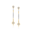 .20 ct. t.w. Diamond Star Drop Earrings in 14kt Yellow Gold