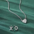 .10 ct. t.w. Diamond Heart Necklace in Sterling Silver
