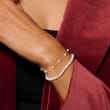 3-3.5mm Cultured Pearl Station Bracelet in 14kt Yellow Gold