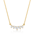 .15 ct. t.w. Diamond Five-Stone Necklace in 14kt Yellow Gold