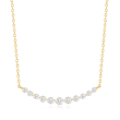 .50 ct. t.w. Diamond Graduated Crescent Necklace in 14kt Yellow Gold