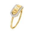 .20 ct. t.w. Diamond Personalized Ring in 14kt Yellow Gold